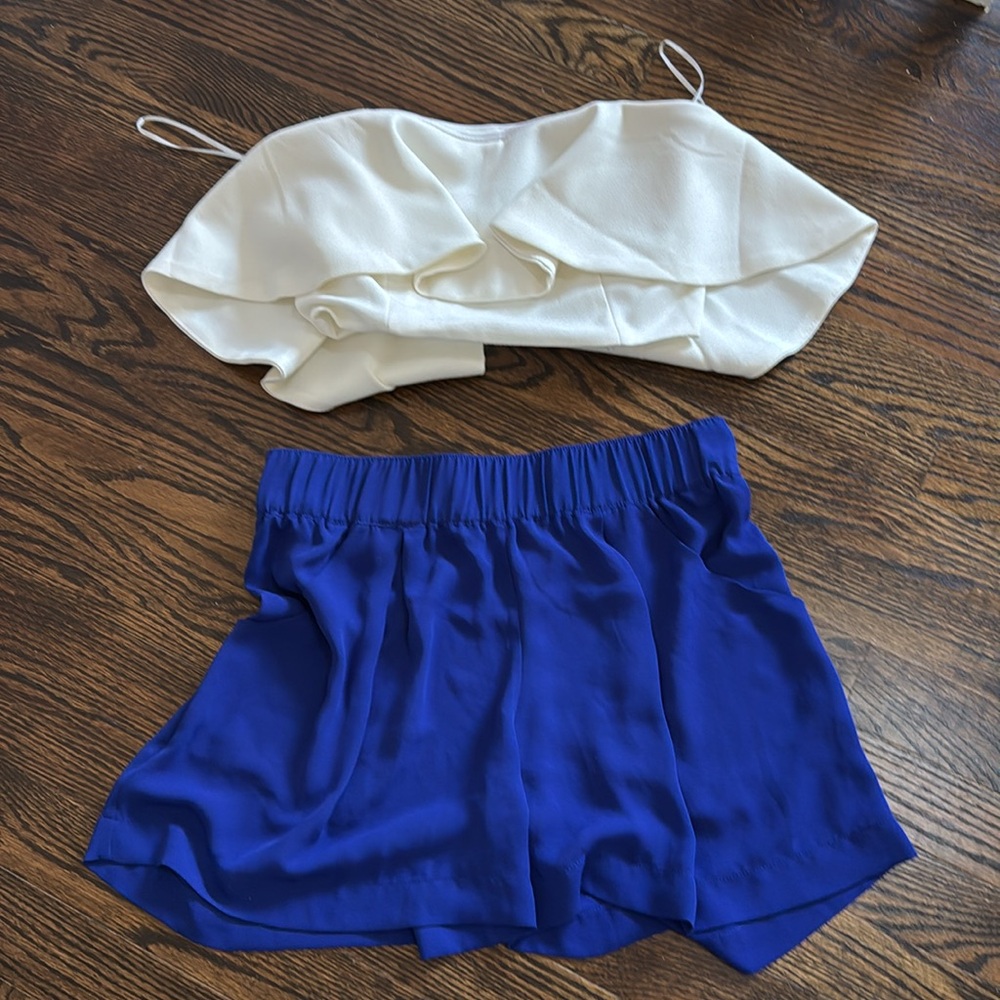 Bcbg blue dressy shorts